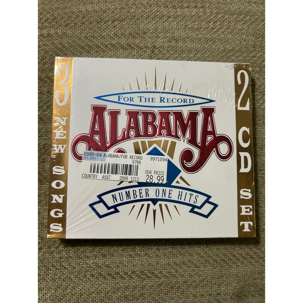 Alabama For The Record Number One Hits 2 CD Set Factory‎ Sealed Country Music